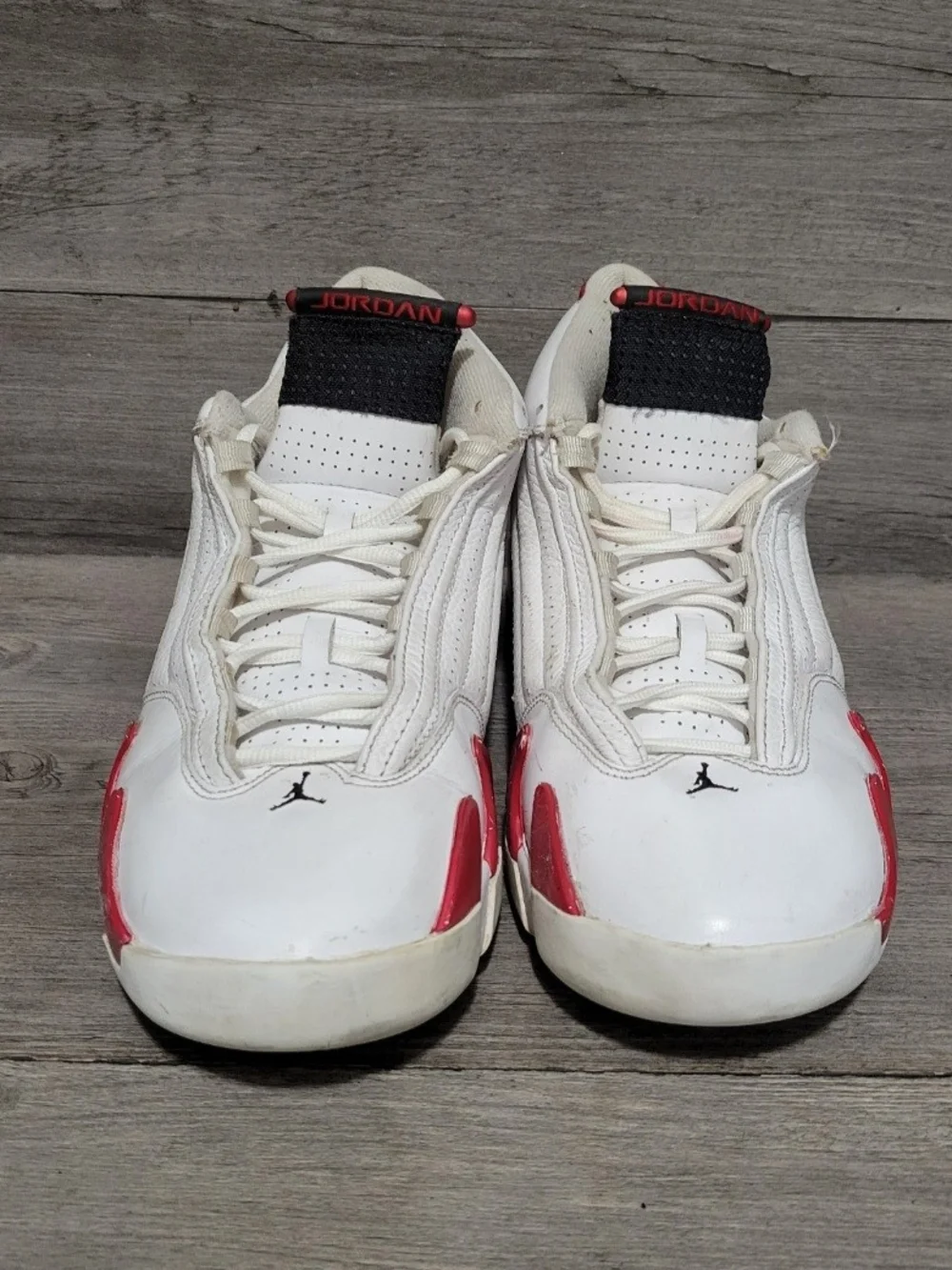 Air Jordan 14 Retro Mens 11.5 Candy Cane 2012 Red White 487471-101